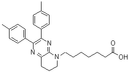 CAS # 1356331-63-9, 7,8-Dihydro-2,3-bis(4-methylphenyl)pyrido[2,3-b]pyrazine-5(6H)-heptanoic acid