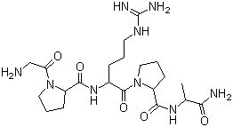structure of CAS# 135679-88-8, 甘氨酰-L-脯氨酰-L-精氨酰-L-脯氨酰-L-丙氨酰胺
