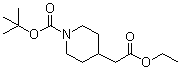 structure of CAS# 135716-09-5, 4-(2-乙氧基-2-氧代乙基)哌啶-1-羧酸叔丁酯