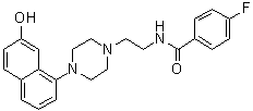 CAS 登录号：135722-26-8, 4-氟-N-[2-[4-(7-羟基-1-萘基)-1-哌嗪基]乙基]苯甲酰胺