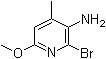 structure of CAS# 135795-51-6, 2-Bromo-6-methoxy-4-methylpyridin-3-amine