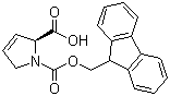structure of CAS# 135837-63-7, (S)-1-(芴甲氧羰基)-2,5-二氢-1H-吡咯-2-羧酸