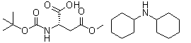 structure of CAS# 135941-84-3, N-[叔丁氧羰基]-L-天冬氨酸 4-甲酯与N-环己基环己胺的化合物