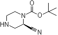 structure of CAS# 1359658-44-8, (2R)-2-氰基-1-哌嗪羧酸叔丁酯
