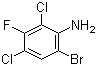 structure of CAS# 1360438-57-8, 6-Bromo-2,4-dichloro-3-fluorobenzenamine