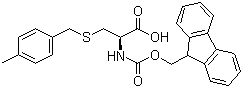structure of CAS# 136050-67-4, Fmoc-S-(4-甲基苄基)-L-半胱氨酸