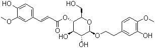 (E)-2-(3-Hydroxy-4-methoxyphenyl)ethyl 4-[3-(4-hydroxy-3-methoxyphenyl)-2-propenoate] beta-D-glucopyranoside molecular structure (CAS 136055-64-6)