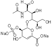 CAS 登录号：136098-11-8, 2-(乙酰氨基)-2-脱氧-4-O-(4-脱氧-2-O-磺基-alpha-L-苏式-己-4-烯吡喃糖基)-D-葡萄糖二钠盐