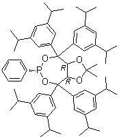 structure of CAS# 1361146-90-8, (3aR,8aR)-4,4,8,8-四[3,5-二(异丙基)苯基]四氢-2,2-二甲基-6-苯基-1,3-二氧杂环戊烯并[4,5-e][1,3,2]二氧杂磷杂卓