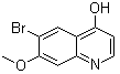 structure of CAS# 1361235-54-2, 6-溴-7-甲氧基-4-喹啉醇