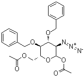 CAS 登录号：136172-58-2, 2-叠氮基-2-脱氧-3,4-二-O-(苯基甲基)-D-吡喃葡萄糖 1,6-二乙酸酯