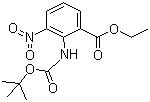 structure of CAS# 136285-65-9, 2-[叔丁氧羰基氨基]-3-硝基苯甲酸乙酯