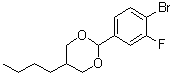 structure of CAS# 1363339-35-8, 2-(4-溴-3-氟苯基)-5-丁基-1,3-二恶烷