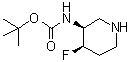 CAS 登录号：1363382-99-3, rel-N-[(3R,4S)-4-氟-3-哌啶基]氨基甲酸叔丁酯
