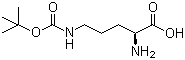 structure of CAS# 13650-49-2, N'-[(tert-Butoxy)carbonyl]-L-ornithine
