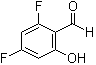 structure of CAS# 136516-64-8, 2,4-Difluoro-6-hydroxybenzaldehyde