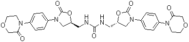 structure of CAS# 1365267-35-1, N,N'-二[[(5S)-2-氧代-3-[4-(3-氧代-4-吗啉基)苯基]-5-恶唑烷基]甲基]脲