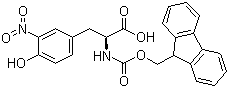 structure of CAS# 136590-09-5, Fmoc-3-硝基-L-酪氨酸
