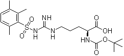 structure of CAS# 136625-03-1, N2-[叔丁氧羰基]-N5-[亚氨基[[(2,3,6-三甲基苯基)磺酰基]氨基]甲基]-L-鸟氨酸