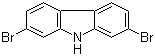 2,7-Dibromo-9H-carbazole molecular structure (CAS 136630-39-2)