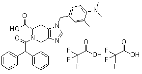 structure of CAS# 136676-91-0, PD 123319 二(三氟乙酸盐)