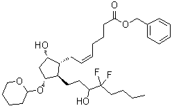 CAS 登录号：136790-77-7, (Z)-7-[(1R,2R,3R,5S)-2-(4,4-二氟-3-羟基辛基)-5-羟基-3-[(四氢-2H-吡喃-2-基)氧基]环戊基]-5-庚烯酸苄酯