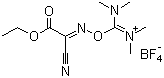 structure of CAS# 136849-72-4, O-((Ethoxycarbonyl)cyanomethyleneamino)-N,N,N',N'-tetramethyluronium tetrafluoroborate