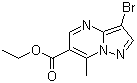 structure of CAS# 1370287-43-6, 3-溴-7-甲基吡唑并[1,5-a]嘧啶-6-羧酸乙酯