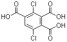 structure of CAS# 137071-78-4, 2,5-Dichloro-1,3,4-benzenetricarboxylic acid