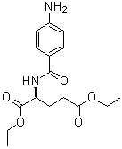 structure of CAS# 13726-52-8, N-(4-Aminobenzoyl)-L-glutamic acid diethyl ester