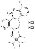 (5S,6S,9R)-6-(2,3-Difluorophenyl)-9-((triisopropylsilyl)oxy)-6,7,8,9-tetrahydro-5H-cyclohepta[b]pyridin-5-amine dihydrochloride molecular structure (CAS 1373116-04-1)