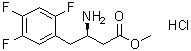structure of CAS# 1374985-05-3, (betaR)-beta-氨基-2,4,5-三氟苯丁酸甲酯盐酸盐