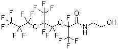 CAS # 137506-19-5, 2,3,3,3-Tetrafluoro-2-[1,1,2,3,3,3-hexafluoro-2-(1,1,2,2,3,3,3-heptafluoropropoxy)propoxy]-N-(2-hydroxyethyl)propanamide