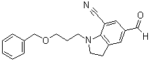 CAS # 1375180-30-5, 5-Formyl-2,3-dihydro-1-[3-(phenylmethoxy)propyl]-1H-indole-7-carbonitrile