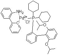 structure of CAS# 1375325-68-0, [2'-(氨基)[1,1'-联苯]-2-基][[2',6'-二(1-甲基乙氧基)[1,1'-联苯]-2-基]二环己基膦]氯化钯
