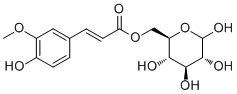 CAS # 137887-25-3, 6-O-Feruloylglucose, beta-D-Glucopyranose 6-[(2E)-3-(4-hydroxy-3-methoxyphenyl)-2-propenoate]