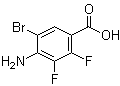 structure of CAS# 1379365-61-3, 4-氨基-5-溴-2,3-二氟苯甲酸