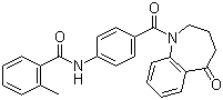 CAS # 137976-61-5, 2-Methyl-N-[4-[(2,3,4,5-tetrahydro-5-oxo-1H-1-benzazepin-1-yl)carbonyl]phenyl]benzamide