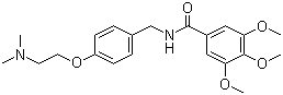 CAS 登录号：138-56-7, 曲美苄胺, 4-(2-二甲基氨基乙氧基)-N-(3,4,5-三甲氧基苯甲酰)苄胺