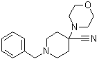 structure of CAS# 13801-04-2, 4-(4-吗啉基)-1-(苯基甲基)-4-哌啶甲腈