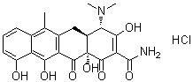 structure of CAS# 13803-65-1, 脱水四环素盐酸盐