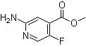 structure of CAS# 1380331-29-2, 2-氨基-5-氟-4-吡啶羧酸甲酯