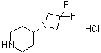 4-(3,3-Difluoro-1-azetidinyl)piperidine hydrochloride (1:1) molecular structure (CAS 1380680-50-1)