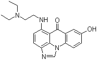 structure of CAS# 138154-39-9, 5-((2-(二乙基氨基)乙基)氨基)-8-羟基-6H-咪唑并[4,5,1-de]吖啶-6-酮