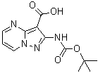 structure of CAS# 1383056-73-2, 2-[叔丁氧羰基氨基]吡唑并[1,5-a]嘧啶-3-羧酸