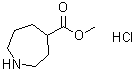 structure of CAS# 1383132-15-7, Hexahydro-1H-azepine-4-carboxylic acid methyl ester hydrochloride (1:1)