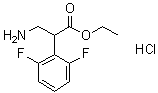 alpha-(Aminomethyl)-2,6-difluorobenzeneacetic acid ethyl ester hydrochloride (1:1) molecular structure (CAS 1383134-10-8)