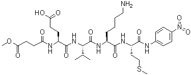 CAS 登录号：138486-85-8, N-(4-甲氧基-1,4-二氧代丁基)-L-alpha-谷氨酰-L-缬氨酰-L-赖氨酰-N-(4-硝基苯基)-L-蛋氨酰胺