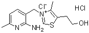 structure of CAS# 13860-66-7, 3-[(2-氨基-6-甲基-3-吡啶基)甲基]-5-(2-羟基乙基)-4-甲基噻唑鎓氯化物盐酸盐