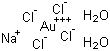 structure of CAS# 13874-02-7, Sodium tetrachloroaurate (III) dihydrate